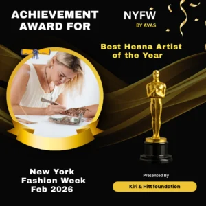 Achievement Award for Best Henna Artist of the Year 🏆