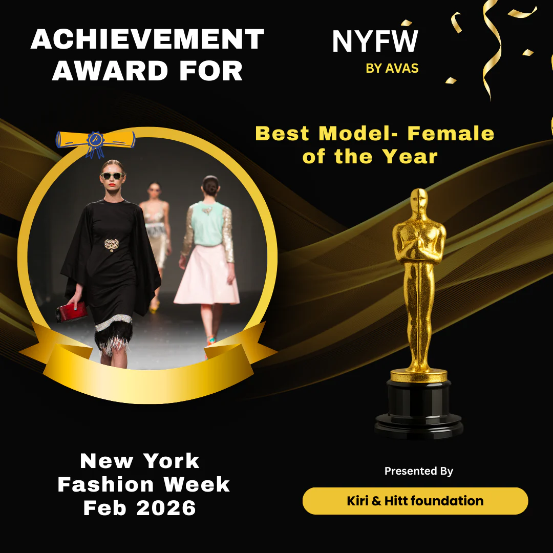 Achievement Award for Best Model of the Year - Female 🏆