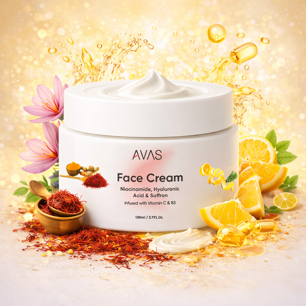 Avas Niacinamide, Hyaluronic Acid & Saffron Face Cream