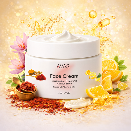 Avas Niacinamide, Hyaluronic Acid & Saffron Face Cream