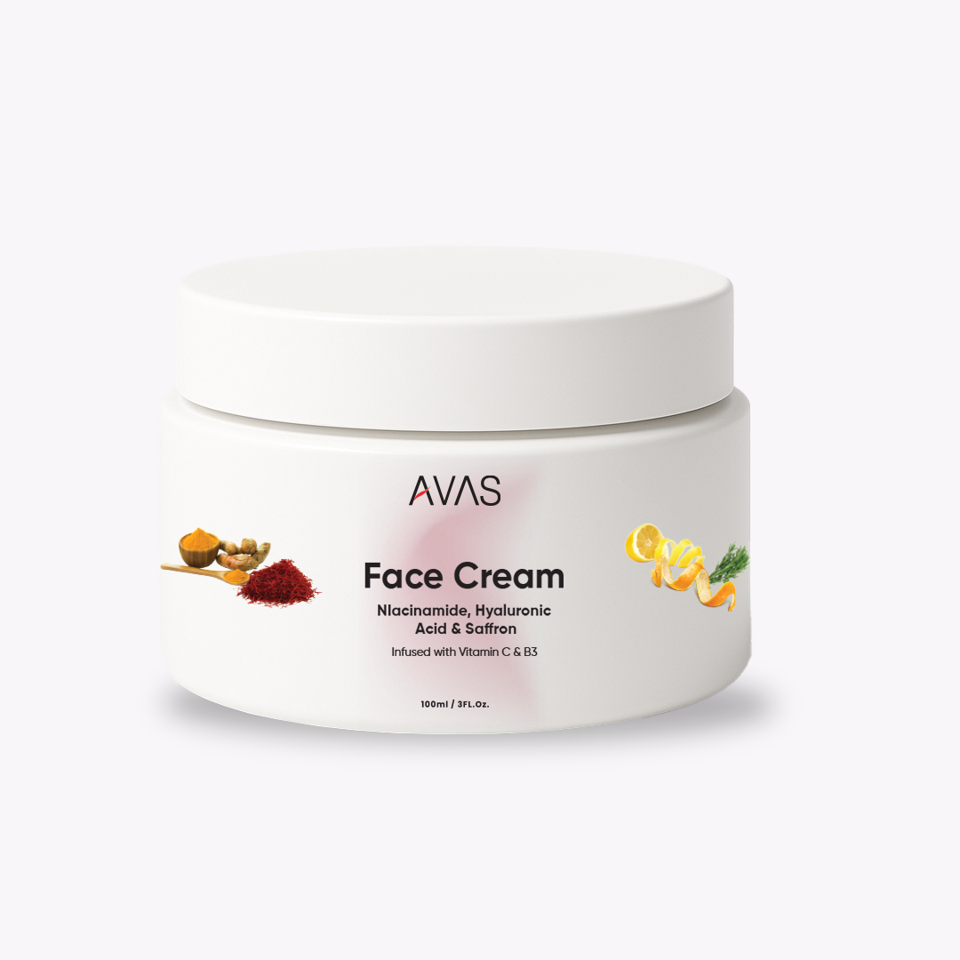 Avas Niacinamide, Hyaluronic Acid & Saffron Face Cream